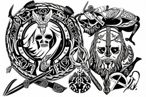 Viking Dining Table in Valhalla tattoo idea