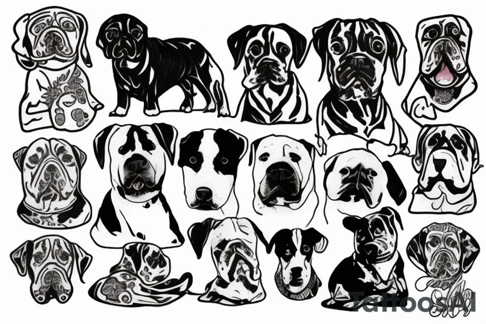 Staffordshire dog tattoo idea
