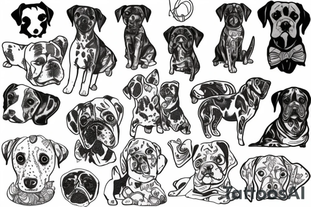 Staffordshire dog tattoo idea