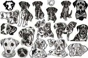 Staffordshire dog tattoo idea