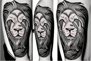 Lion, clock, Peace, smoothe tattoo idea