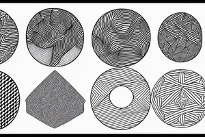 mountain range in a geometric circle tattoo idea