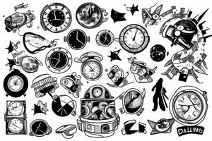Astronaut falling In time tattoo idea