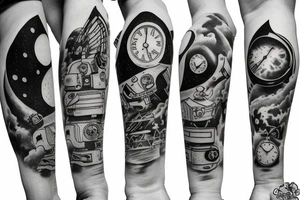 Astronaut falling In time tattoo idea