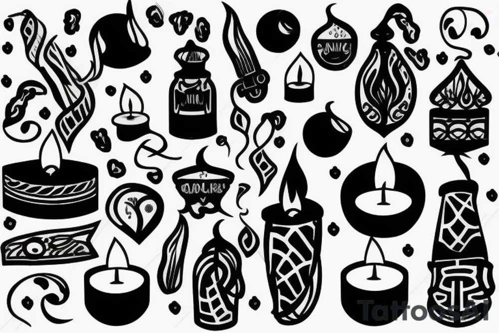 Candle cover up tattoo idea