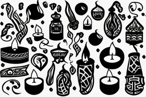 Candle cover up tattoo idea