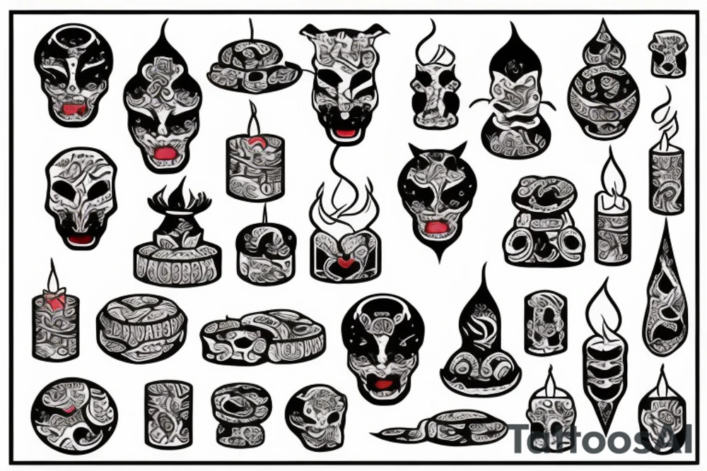 Neotraditional candle tattoo idea