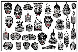Neotraditional candle tattoo idea