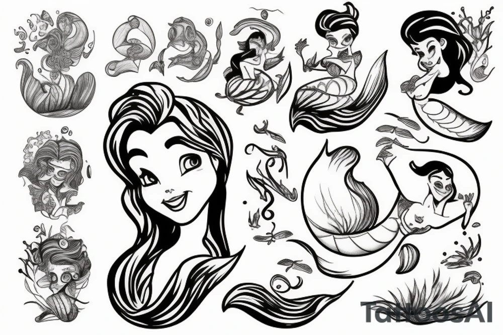 The little mermaid tattoo idea