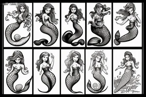 The little mermaid statue tattoo idea
