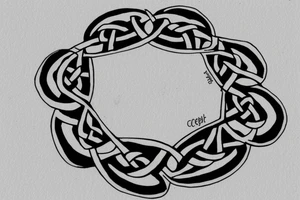 Celtic knot bracelet with 7 stars tattoo idea