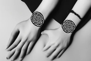 Celtic knot bracelet with 7 stars tattoo idea