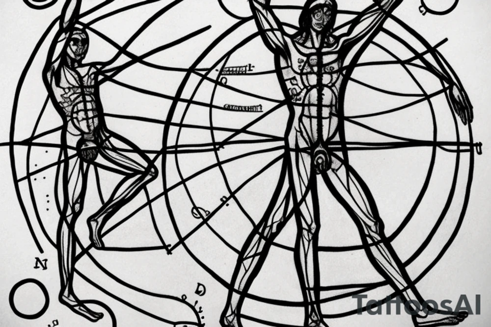 vitruvian man tattoo idea