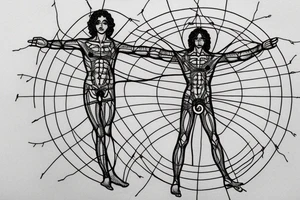 vitruvian man tattoo idea