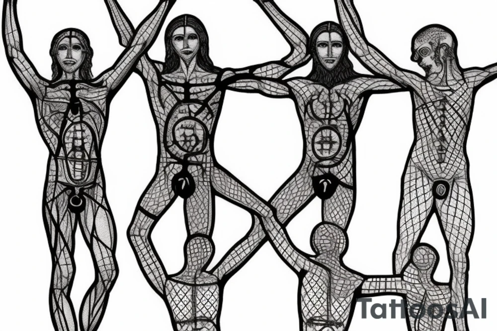 vitruvian man tattoo idea