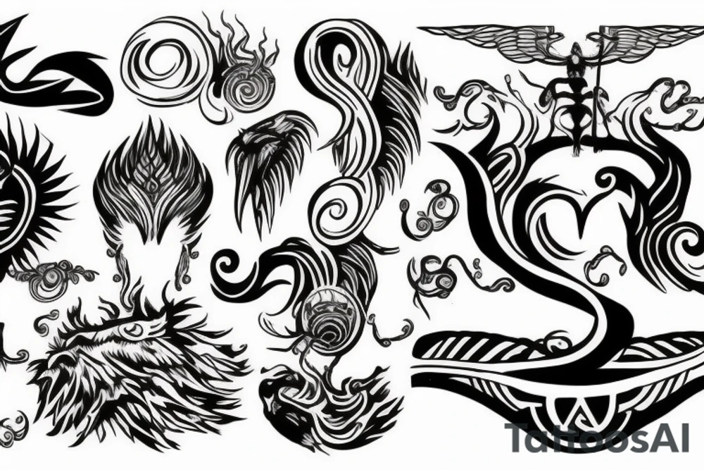 couple of mythological signs tattoo idea