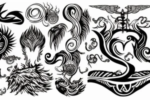 couple of mythological signs tattoo idea