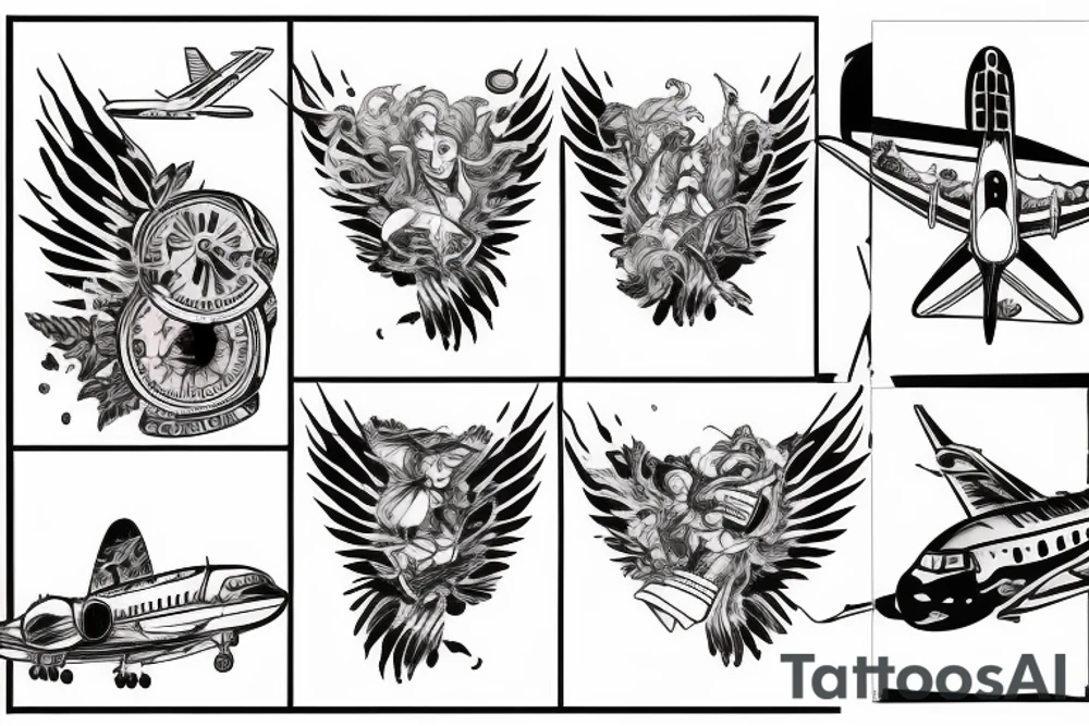 airplane tattoo idea