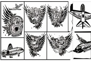 airplane tattoo idea
