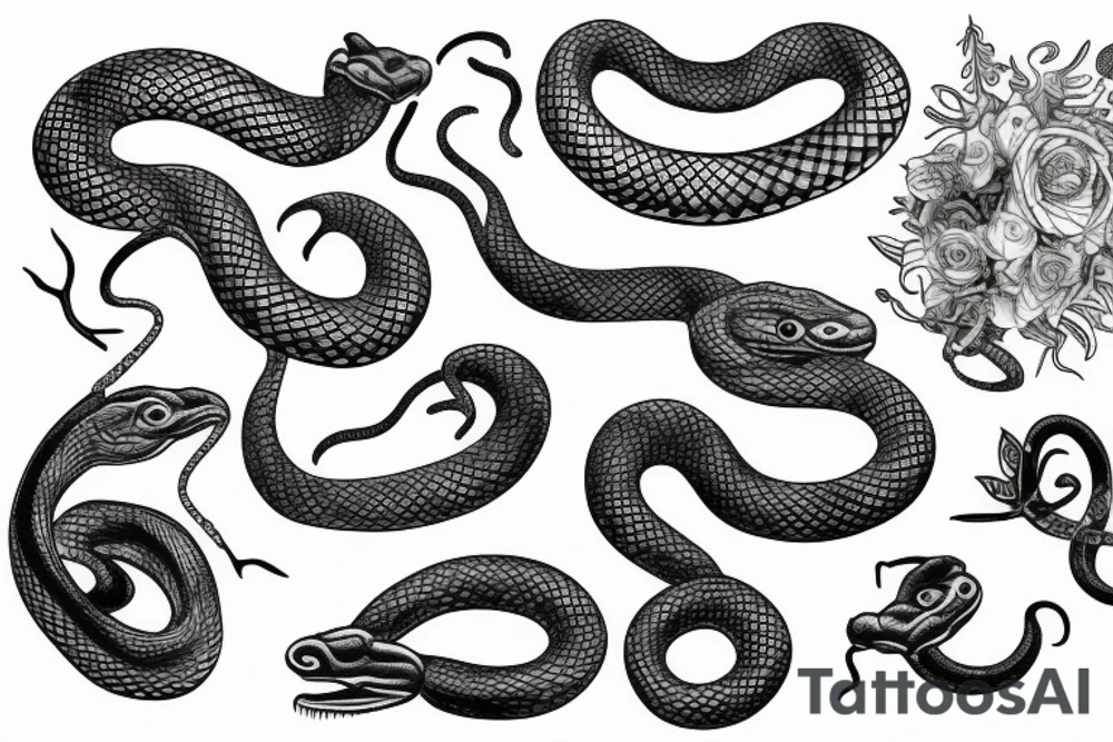 Full body fix and 2 snakes tattoo idea