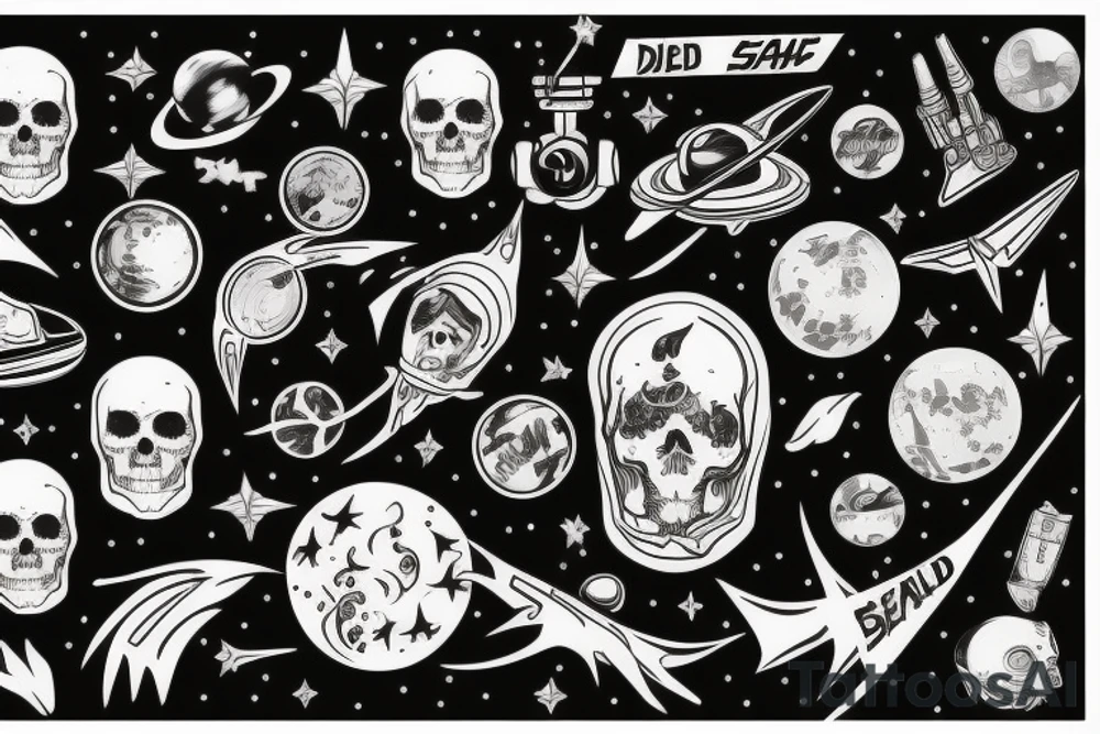 dead men in space tattoo idea