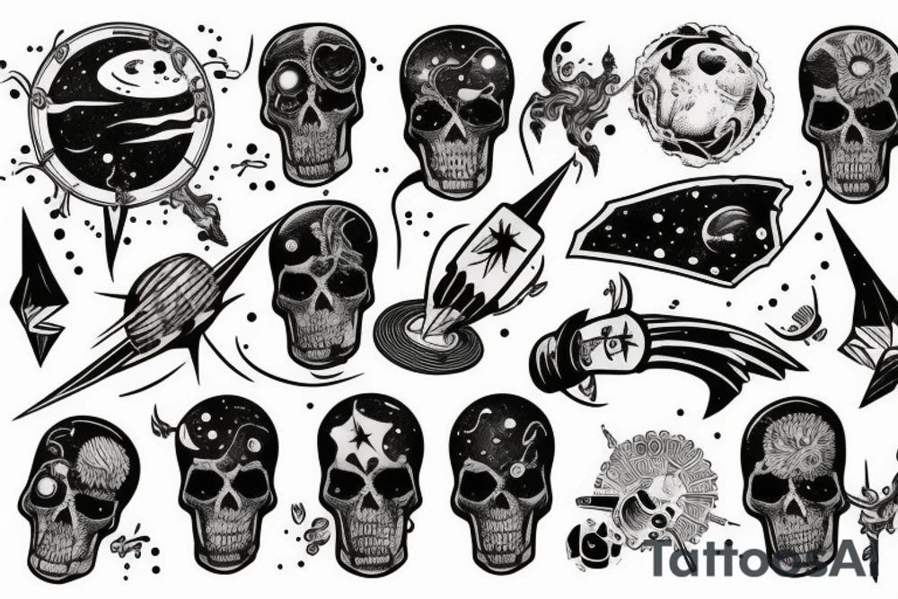 dead men in space tattoo idea