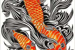 Orange Koi Fish tattoo idea