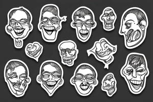 laughing doctor with scrap of paper tattoo idea