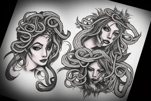 realistic medusa tattoo idea