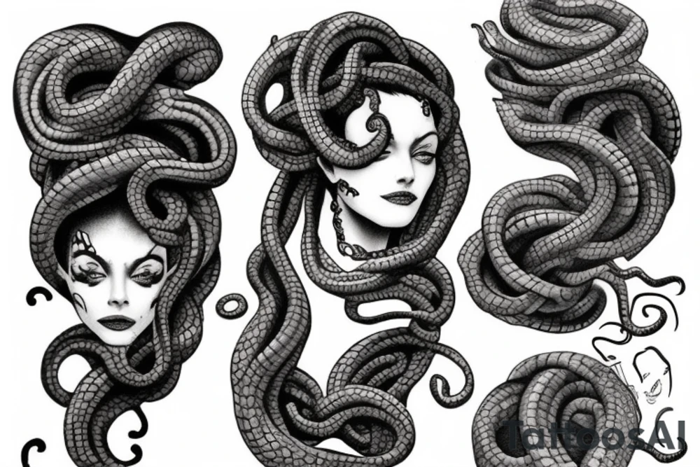 realistic medusa tattoo idea