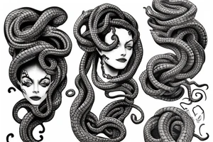 realistic medusa tattoo idea
