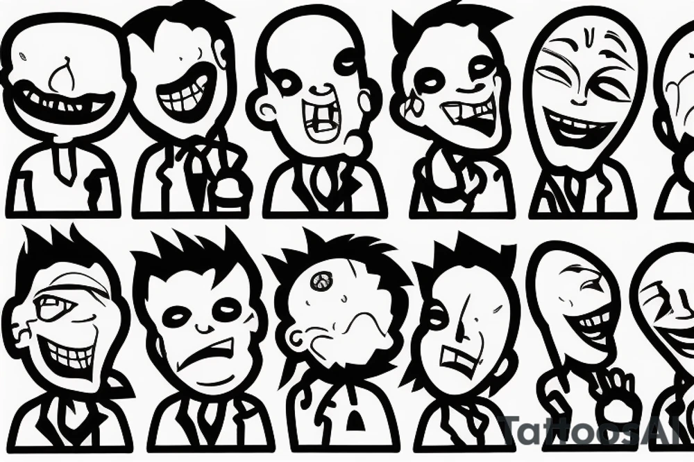laughing doctor with scrap of paper tattoo idea