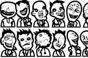 laughing doctor with scrap of paper tattoo idea