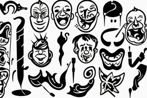 laughing doctor with scrap of paper tattoo idea