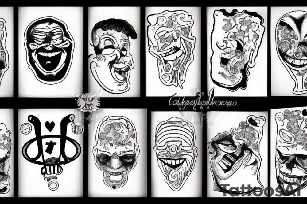 laughing doctor with scrap of paper tattoo idea