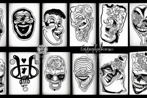laughing doctor with scrap of paper tattoo idea
