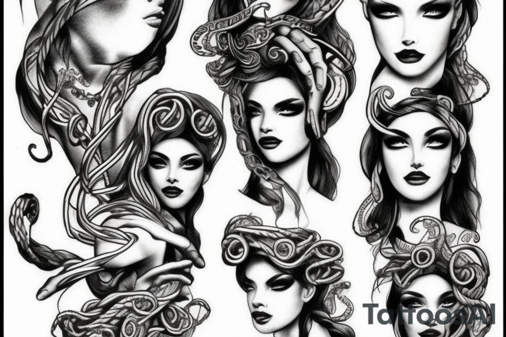 human medusa tattoo idea