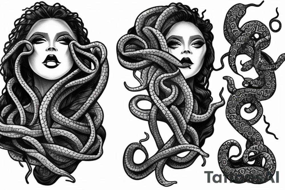 human medusa tattoo idea