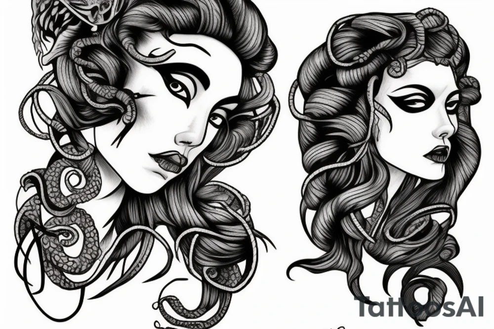 human medusa tattoo idea