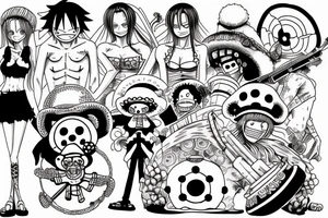 One piece tattoo idea