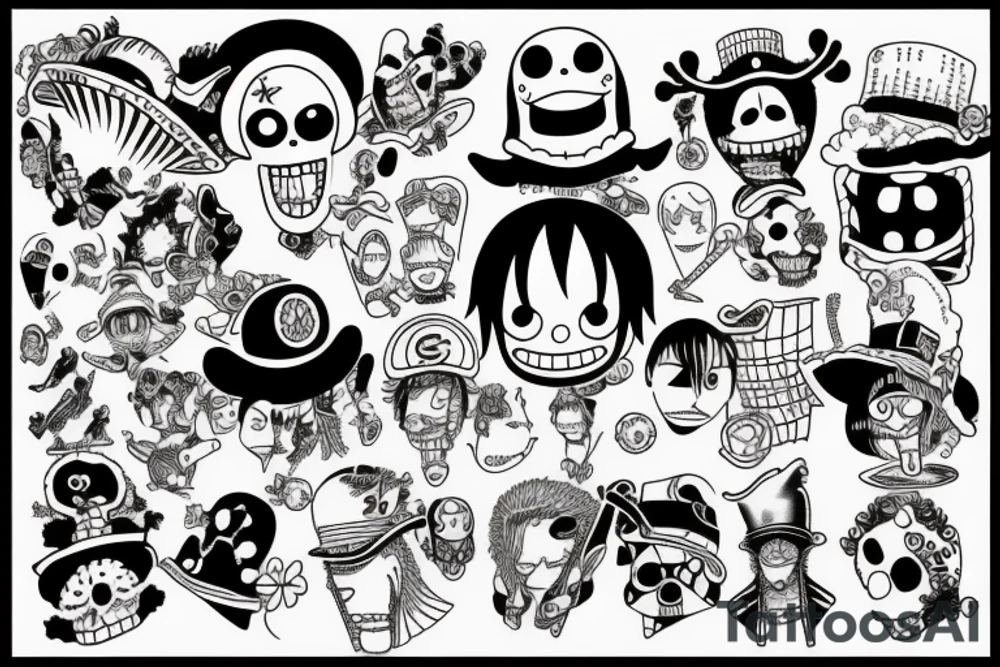 One piece tattoo idea