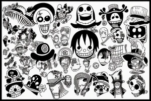 One piece tattoo idea