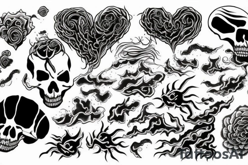 death storm love tattoo idea