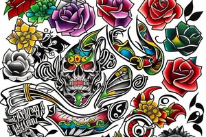 Irish colourful tattoo idea
