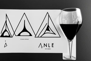 Wine glass inside a triangle tattoo idea