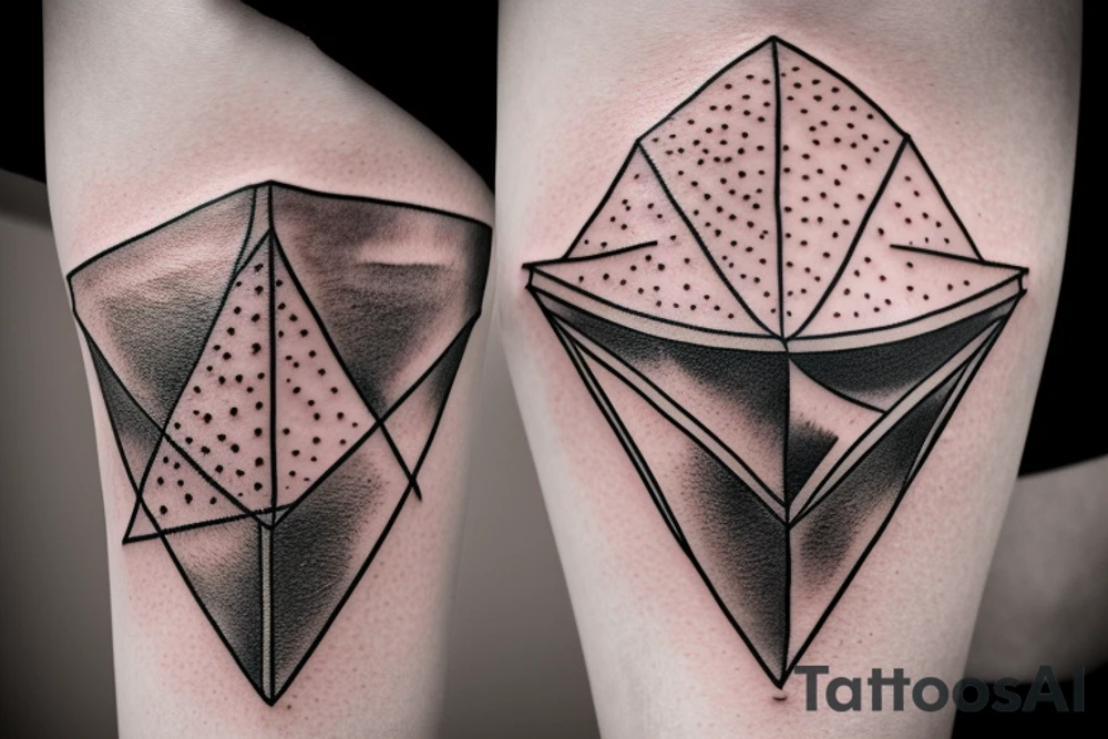 Wine glass inside a triangle tattoo idea