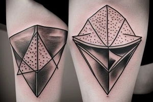 Wine glass inside a triangle tattoo idea