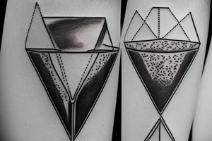 Wine glass inside a triangle tattoo idea