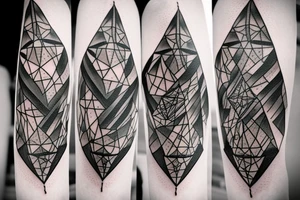 Wine glass inside a triangle tattoo idea