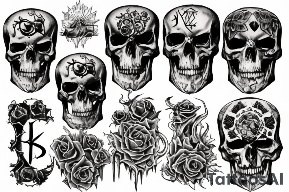 Death symbolic album cover tattoo idea